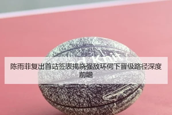陈雨菲复出首站签表揭晓强敌环伺下晋级路径深度前瞻